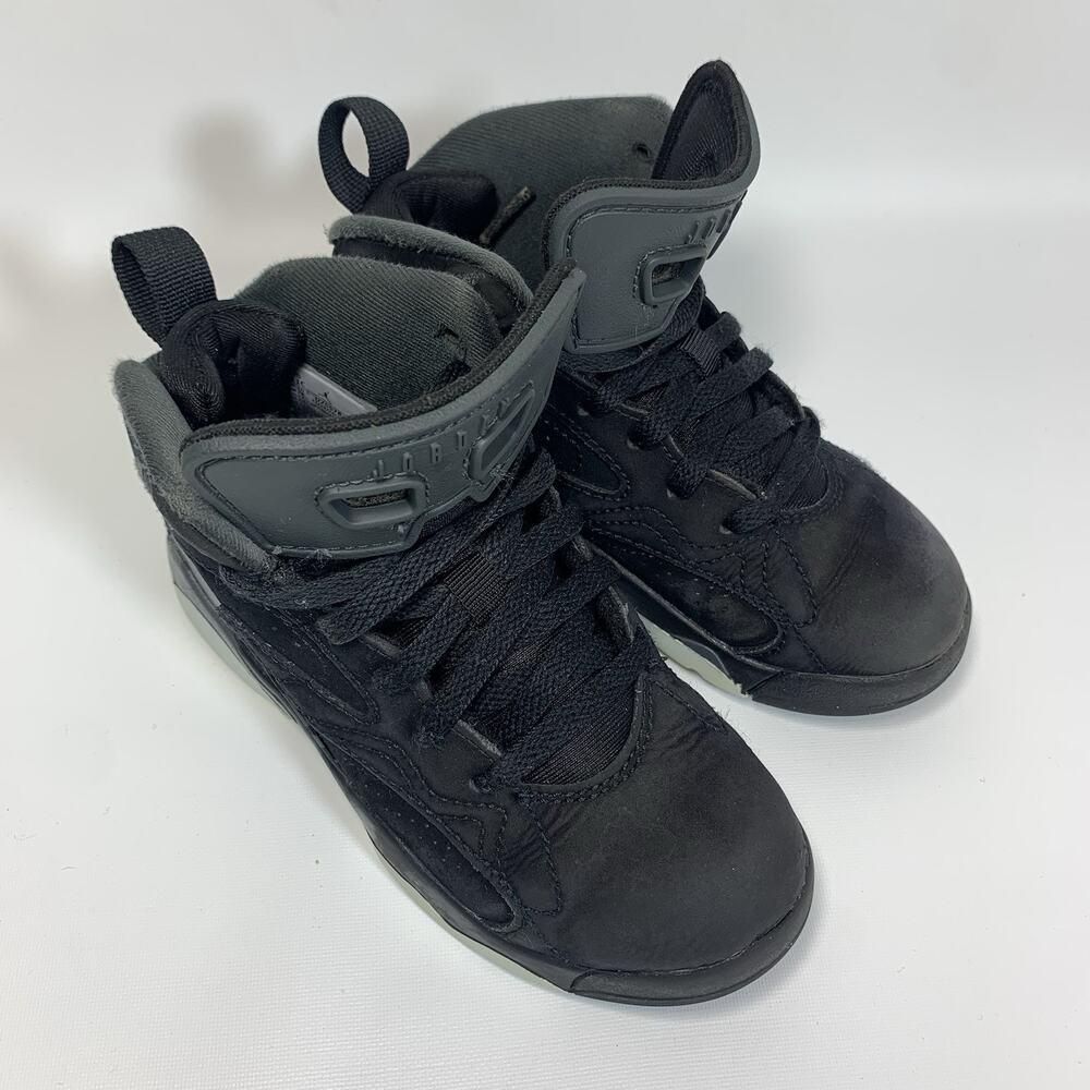 Nike Air Jordan 6 Retro Triple Black Shoes Youth Size 11C DZ5578-001